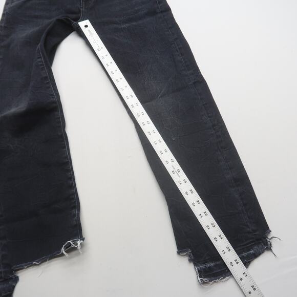 R13 Boy Straight Jeans in Black Marble Size 26 - Picture 12 of 15